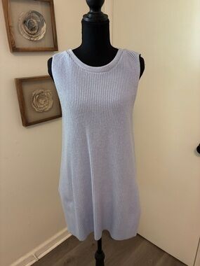 Ann Taylor Loft Periwinkle Purple Sleeveless Tunic Sweater Sz L
